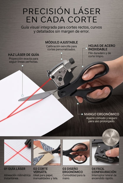 TIJERAS PROFESIONALES CON GUÍA LÁSER PARA CORTES MÁS PRECISOS Y CÓMODOS