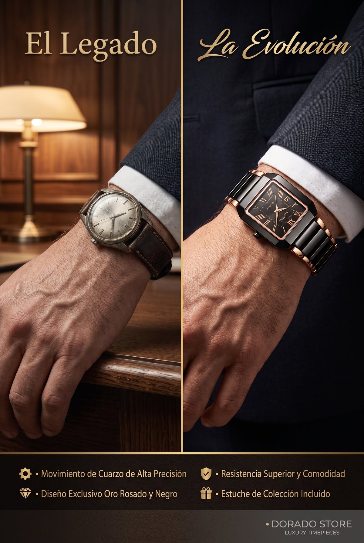 RELOJ LIGE PARA HOMBRE DISEÑO ELEGANTE, MODERNO Y ESTILO SOFISTICADO PARA CUALQUIER OCASIÓN