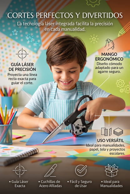 TIJERAS PROFESIONALES CON GUÍA LÁSER PARA CORTES MÁS PRECISOS Y CÓMODOS