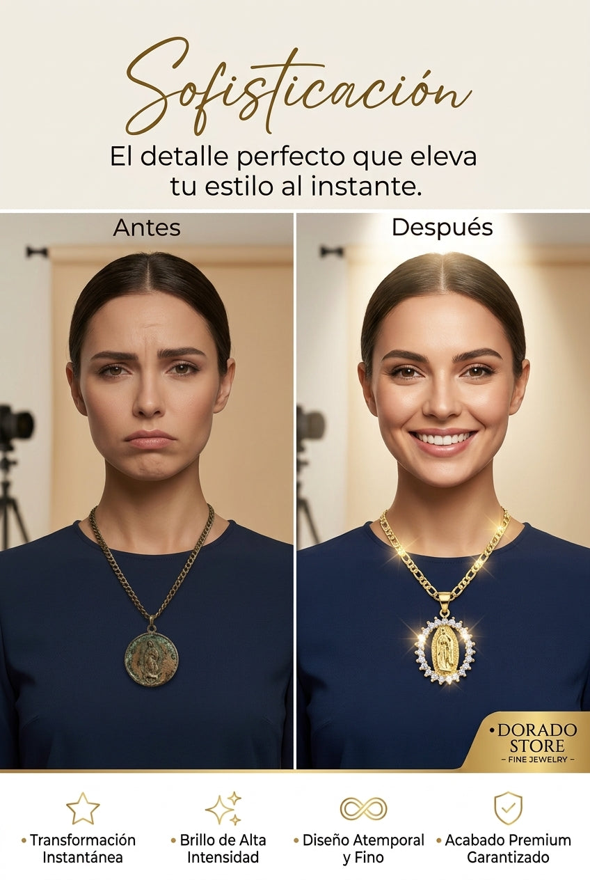 COLLAR DE LA VIRGEN MARÍA - Y DISEÑO ELEGANTE DE INSPIRACIÓN EUROPEA