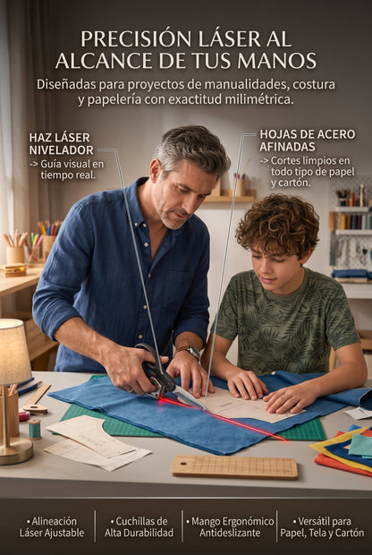 TIJERAS PROFESIONALES CON GUÍA LÁSER PARA CORTES MÁS PRECISOS Y CÓMODOS
