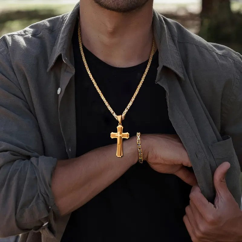 PULSERA Y COLLAR PARA HOMBRE-MODERNA Y ELEGANTE