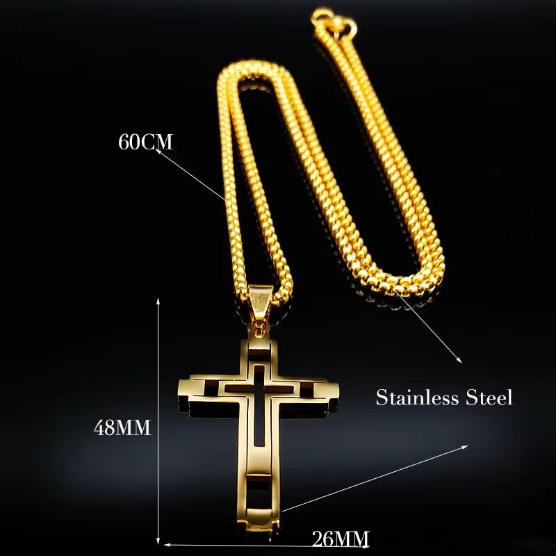 CADENA ELEGANTE-DORADO PARA HOMBRE