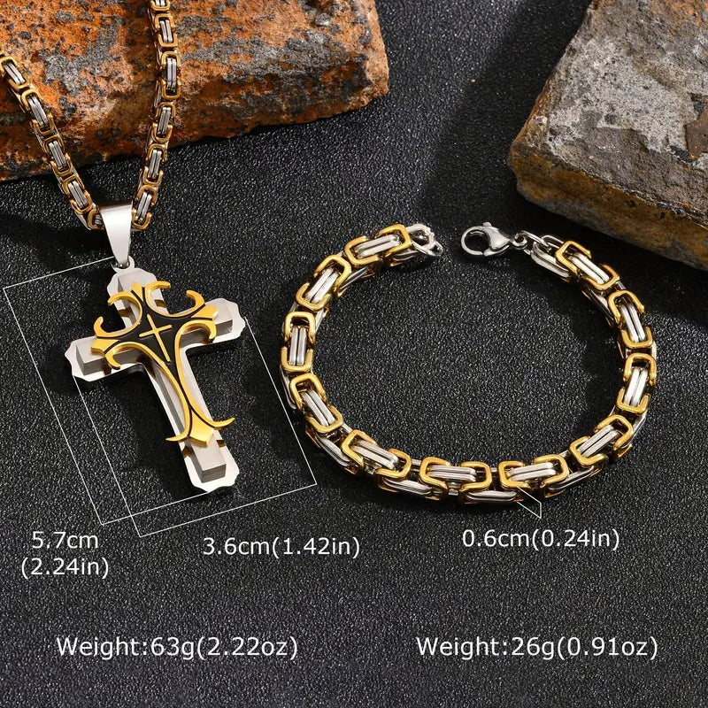 PULSERA Y COLLAR PARA HOMBRE-MODERNA Y ELEGANTE