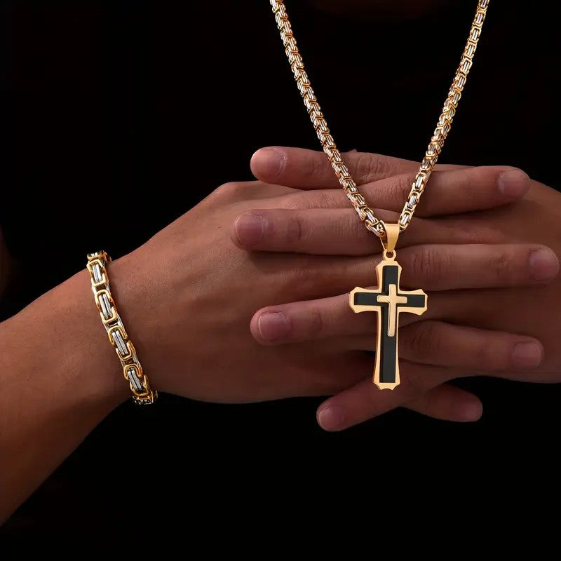 PULSERA Y COLLAR PARA HOMBRE-MODERNA Y ELEGANTE