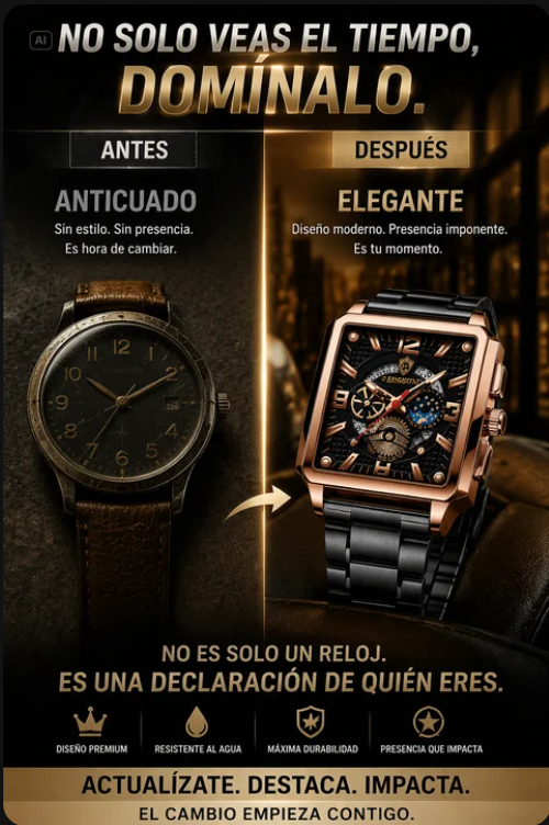 RELOJ BINBOND DE LUJO CON CORREA DE ACERO INOXIDABLE