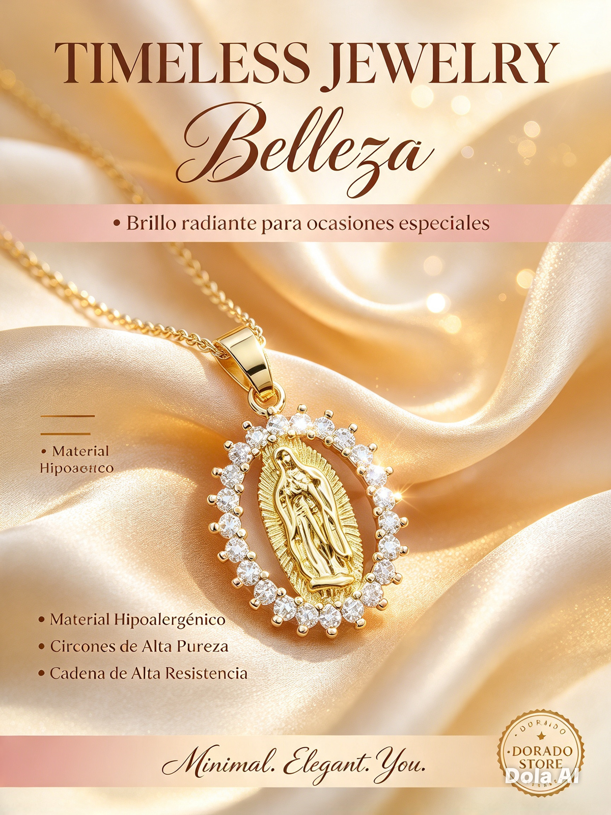 COLLAR DE LA VIRGEN MARÍA - Y DISEÑO ELEGANTE DE INSPIRACIÓN EUROPEA