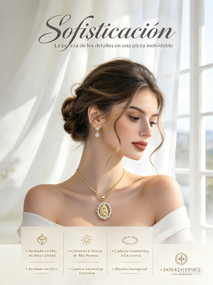 COLLAR DE LA VIRGEN MARÍA - Y DISEÑO ELEGANTE DE INSPIRACIÓN EUROPEA