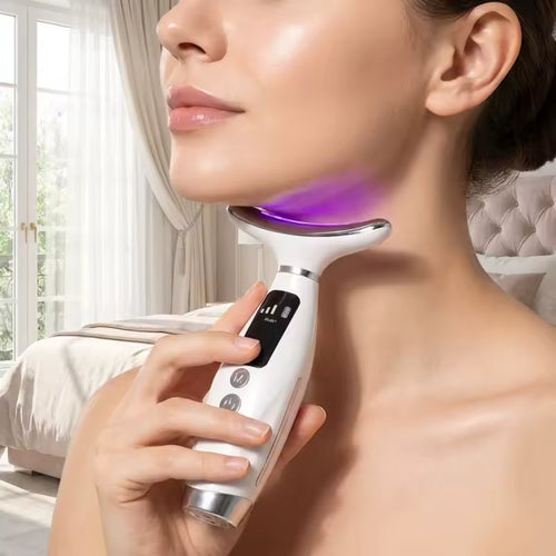 MASAJEADOR DE CUELLO Y CARA LED-TERAPIA DOMESTICA EN POCOS MINUTOS