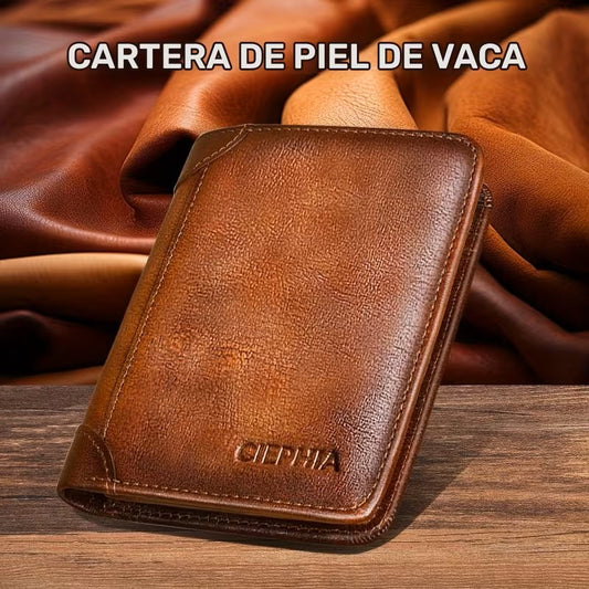 BILLETERA DE CUERO  INTELIGENTE - ACABADOS FINOS