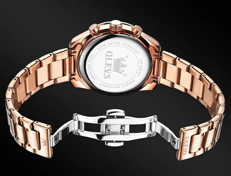 RELOJ OLEVS - FUNCIONALIDAD AVANZADA ACERO INOXIDABLE