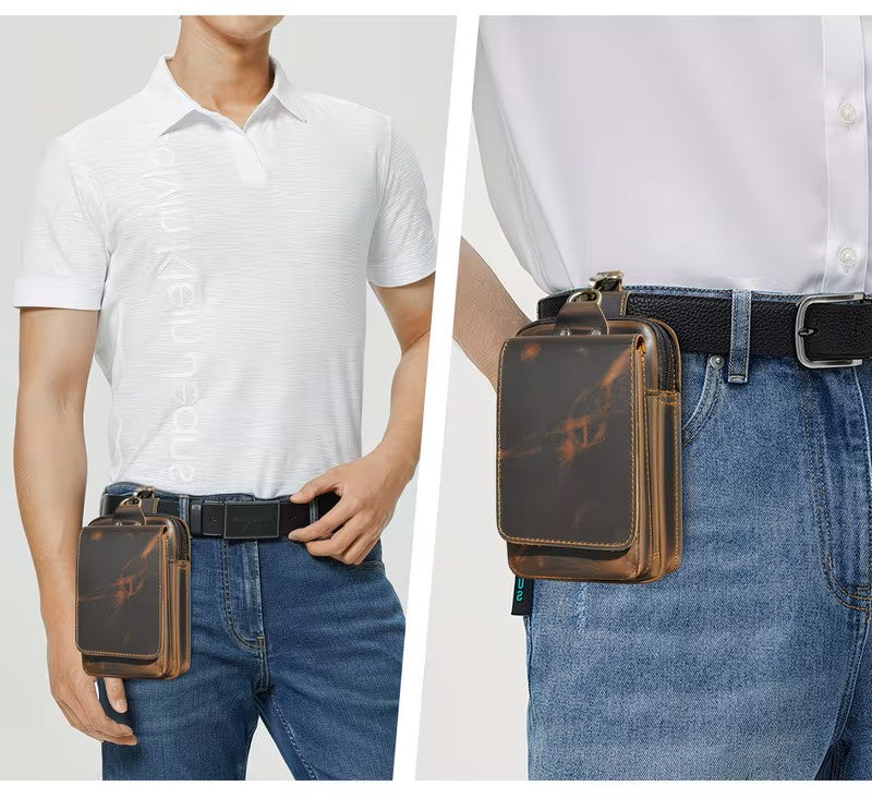 BOLSO PORTA CELULAR  DE CUERO - ORGANIZADOR 2026