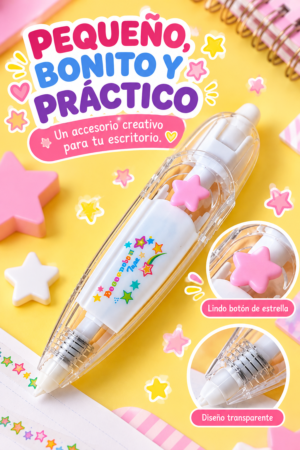 CINTA DECORATIVA ESTRELLA-DECORA TUS APUNTES CON MAGIA Y CREATIVIDAD