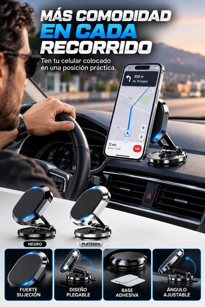SOPORTE MAGNÉTICO COMPACTO-MANTIENE TU CELULAR FIRME Y SEGURO EN CADA VIAJE