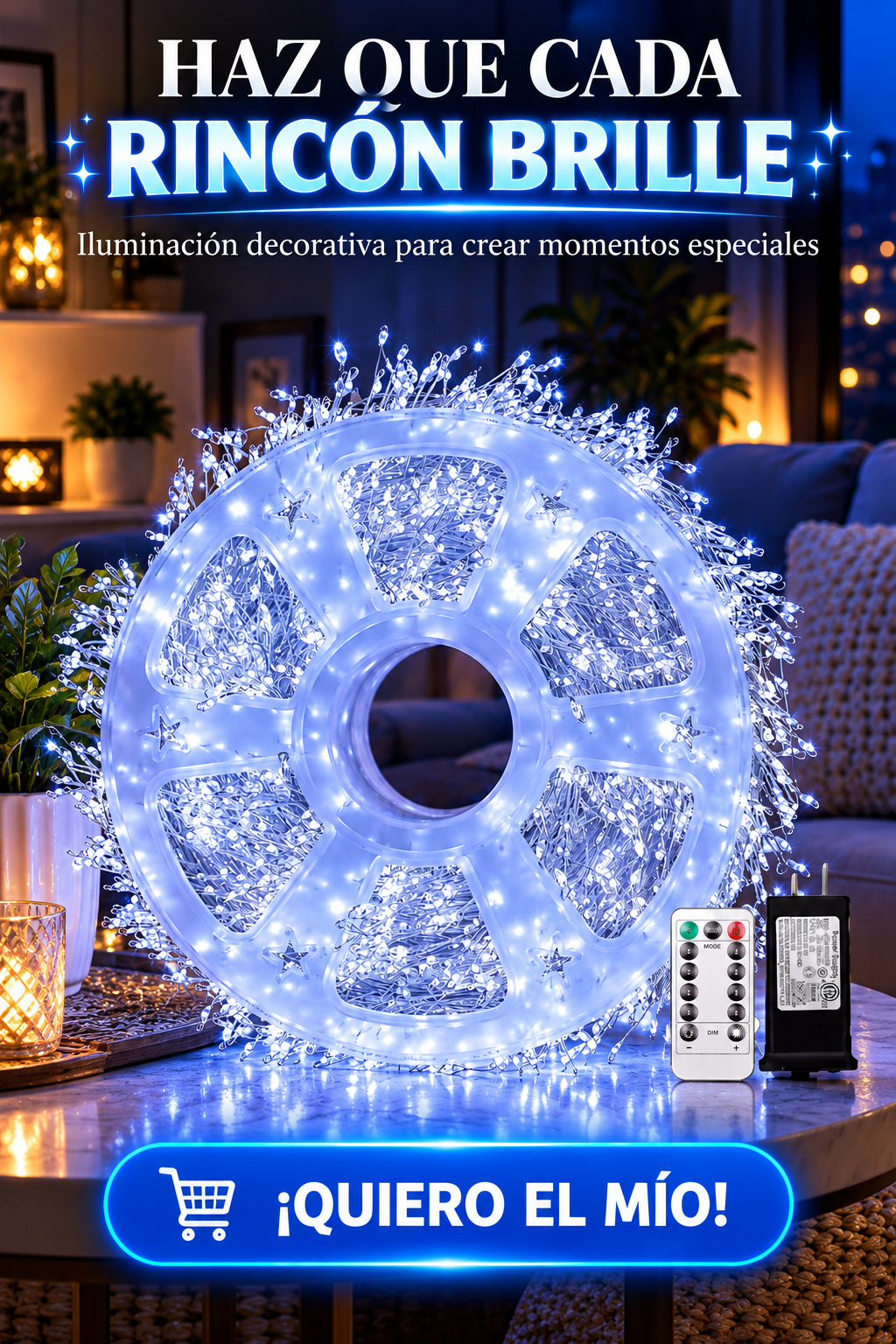 GUIRNALDA DE LUCES LED DECORATIVAS-ILUMINA TUS ESPACIOS CON UN BRILLO MÁGICO