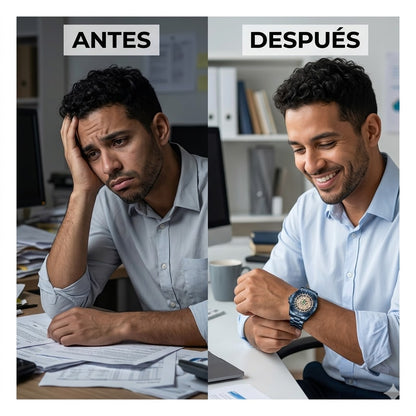 RELOJ AUTOMATICO DISEÑO ESQUELETO - HECHO DE MATERIAL DE LARGA RESISTENCIA