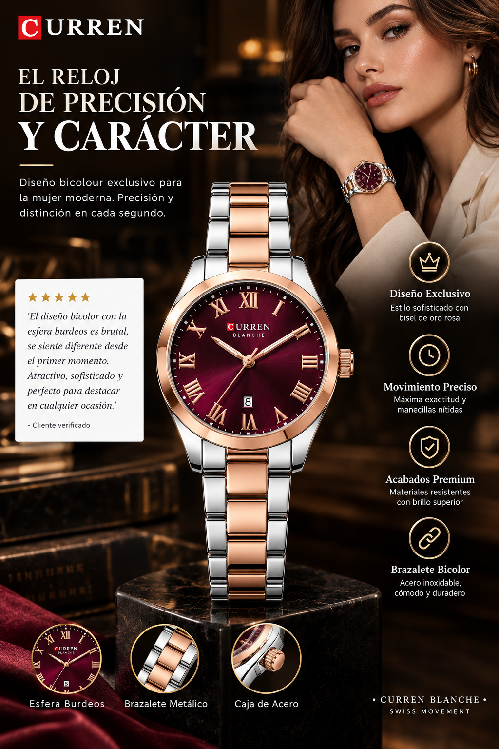 RELOJ EXCLUSIVO QUE TODA MUJER NECESITA LLEVAR PARA BRILLAR TIK