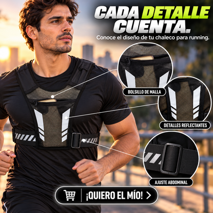 CHALECO REFLECTANTE DEPORTIVO PARA CORRER CON MAYOR VISIBILIDAD