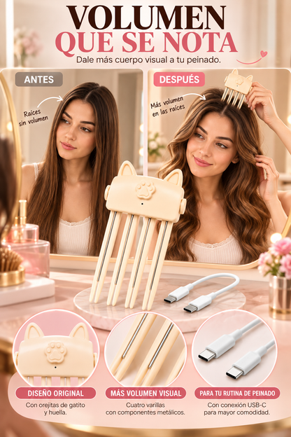 CLIP TÉRMICO INALÁMBRICO-DALE VOLUMEN A TU CABELLO DESDE LA RAÍZ SIN COMPLICACIONES