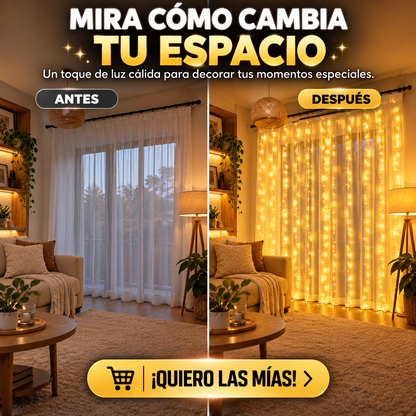 CORTINAS DE LUCES LED PARA UNA DECORACIÓN MÁGICA