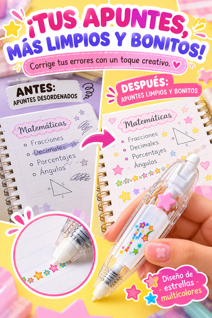 CINTA DECORATIVA ESTRELLA-DECORA TUS APUNTES CON MAGIA Y CREATIVIDAD