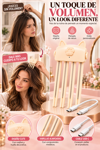 CLIP TÉRMICO INALÁMBRICO-DALE VOLUMEN A TU CABELLO DESDE LA RAÍZ SIN COMPLICACIONES