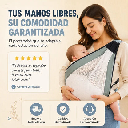 PORTABEBES AJUSTABLE-FRESCO, COMODO Y SUPER SEGURO