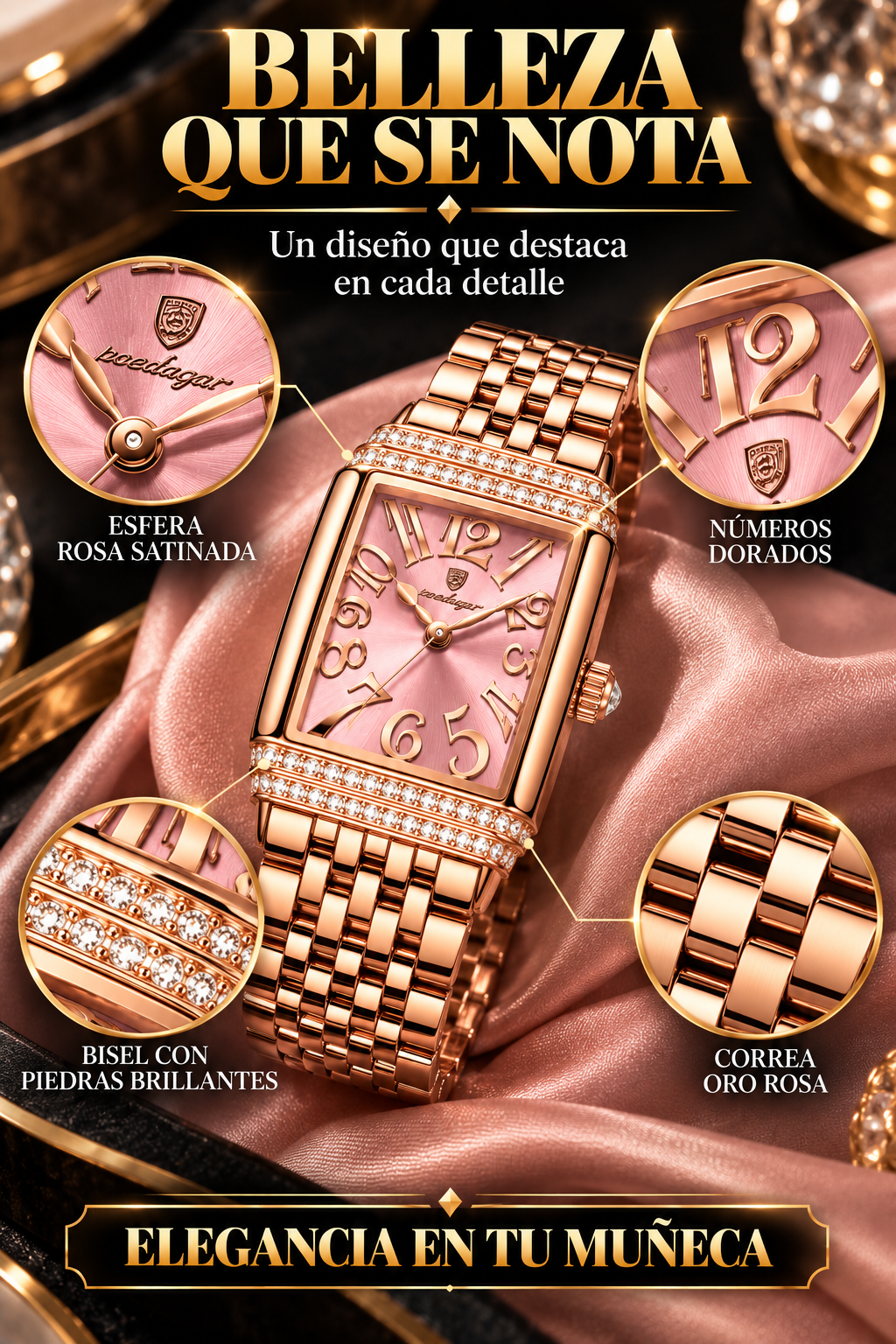 RELOJ MINIMALISTA ELEGANTE-EL LUJO Y LA ELEGANCIA SE UNEN EN UN DISEÑO QUE ROBA MIRADAS