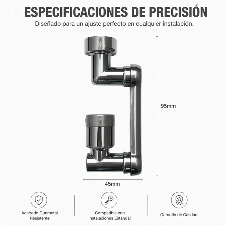 ADAPTADOR DE GRIFO GIRATORIO MULTIFUNCIONAL-MAXIMA FLEXIBILIDAD Y FACIL INSTALACION