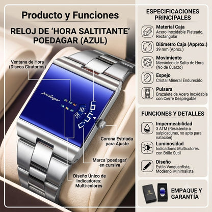 RELOJ CON DISEÑO EXCLUSIVO - MATERIALES FINOS Y RESISTENTES AL AGUA