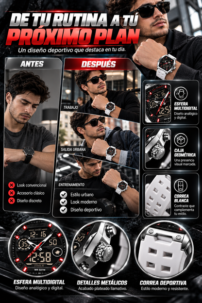 RELOJ DEPORTIVO SAMDA CON DISEÑO FUTURISTA Y MÁXIMO ESTILO