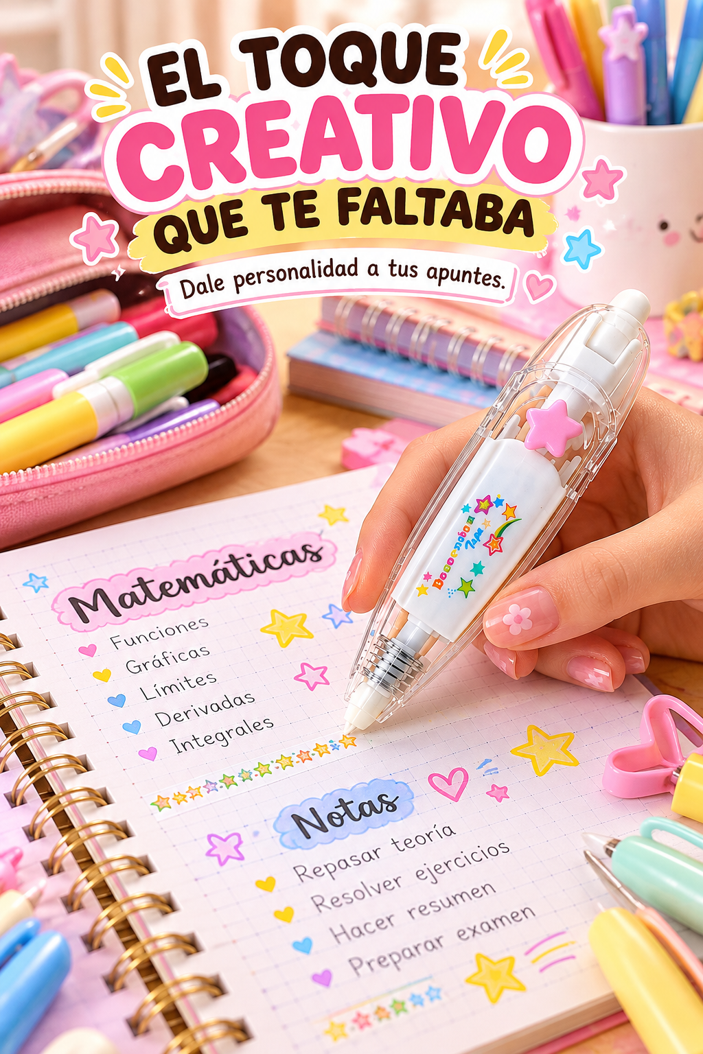 CINTA DECORATIVA ESTRELLA-DECORA TUS APUNTES CON MAGIA Y CREATIVIDAD