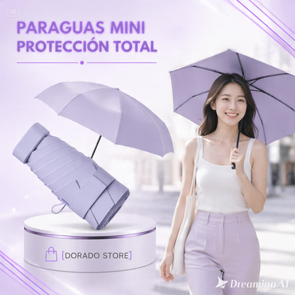 PARAGUAS DE BOLSILLO-POTATIL CON PROTECCION ULTRAVIOLETA