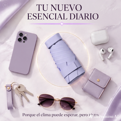 PARAGUAS DE BOLSILLO-POTATIL CON PROTECCION ULTRAVIOLETA