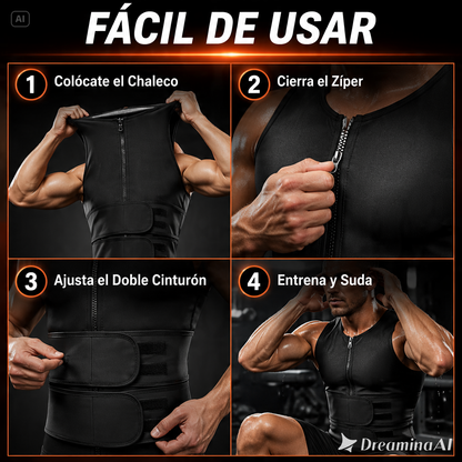 CHALECO DE SAUNA-POTENCIA TUS ENTRENAMIENTOS, COMPRESION PARA SUDAR,