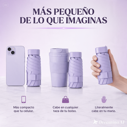 PARAGUAS DE BOLSILLO-POTATIL CON PROTECCION ULTRAVIOLETA