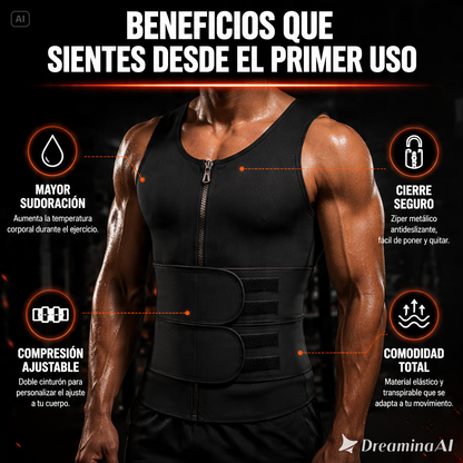 CHALECO DE SAUNA-POTENCIA TUS ENTRENAMIENTOS, COMPRESION PARA SUDAR,