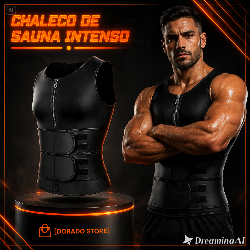 CHALECO DE SAUNA-POTENCIA TUS ENTRENAMIENTOS, COMPRESION PARA SUDAR,