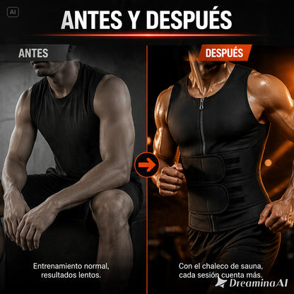 CHALECO DE SAUNA-POTENCIA TUS ENTRENAMIENTOS, COMPRESION PARA SUDAR,