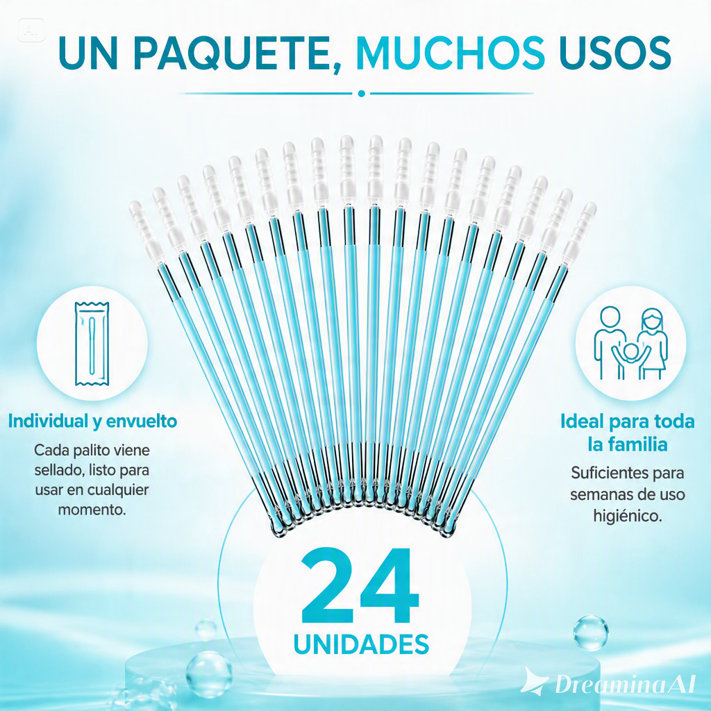 HISOPOS DESECHABLES DE SILICONA-LIMPIADOR DE OIDO SUAVE Y PEGAJOSO PARA REMOVER LA CERA