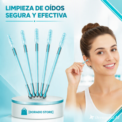 HISOPOS DESECHABLES DE SILICONA-LIMPIADOR DE OIDO SUAVE Y PEGAJOSO PARA REMOVER LA CERA
