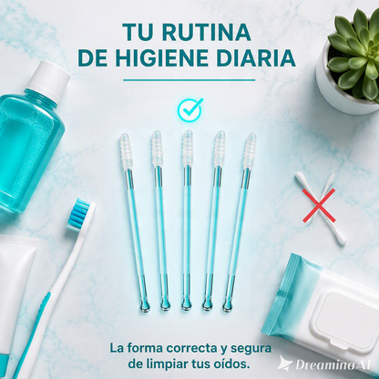 HISOPOS DESECHABLES DE SILICONA-LIMPIADOR DE OIDO SUAVE Y PEGAJOSO PARA REMOVER LA CERA