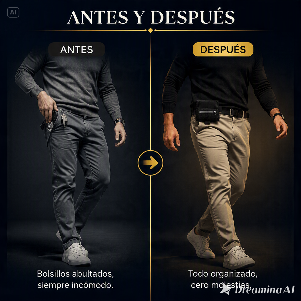 CARTERA DE CINTURA DELGADA ANTIRROBO-ALMACENAMIENTO PORTATIL PARA ARTICULOS ESENCIALES