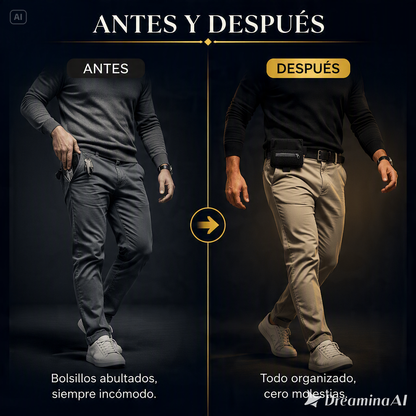 CARTERA DE CINTURA DELGADA ANTIRROBO-ALMACENAMIENTO PORTATIL PARA ARTICULOS ESENCIALES