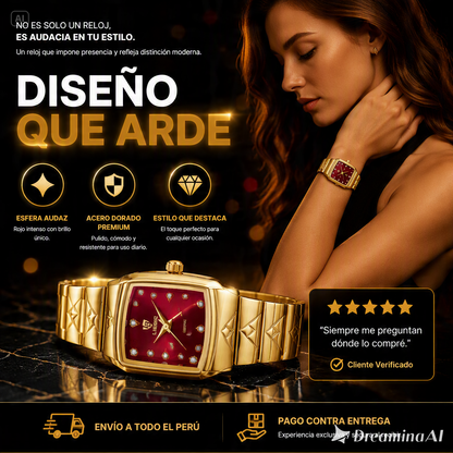 RELOJ ORO ROJO-ELEGANCIA ATEMPORAL EN EN CADA SEGUNDO