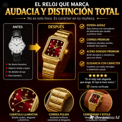 RELOJ ORO ROJO-ELEGANCIA ATEMPORAL EN EN CADA SEGUNDO