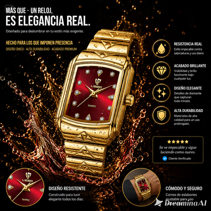 RELOJ ORO ROJO-ELEGANCIA ATEMPORAL EN EN CADA SEGUNDO