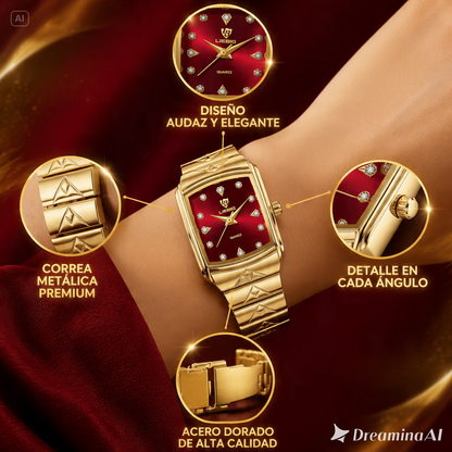 RELOJ ORO ROJO-ELEGANCIA ATEMPORAL EN EN CADA SEGUNDO
