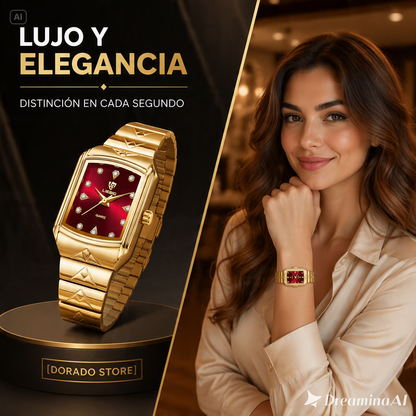 RELOJ ORO ROJO-ELEGANCIA ATEMPORAL EN EN CADA SEGUNDO