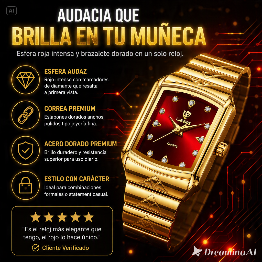 RELOJ ORO ROJO-ELEGANCIA ATEMPORAL EN EN CADA SEGUNDO